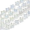 Electroplate Glass Beads Strand EGLA-S188-17-B04-4