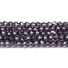 Transparent Electroplate Glass Beads Strands EGLA-A039-T6mm-A04-1
