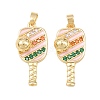 Brass Micro Pave Cubic Zirconia Pendants KK-C248-04G-03-1