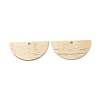 Brass Semi Circle Pendant X-KK-G331-58G-NF-2