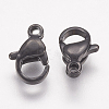304 Stainless Steel Lobster Claw Clasps STAS-P185-10-B-2