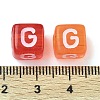 Spray Painted Transparent Acrylic Beads MACR-K365-07G-3