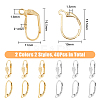 DICOSMETIC 40Pcs 4 Style Brass Leverback Earring Findings KK-DC0002-15-2
