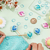6Pcs 3 Colors Fish Silicone Beads Knitting Needle Protectors/Knitting Needle Stoppers DIY-NB0010-36-3