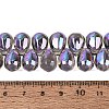 Electroplate Baking Paint Transparent Glass Beads Strands GL-N005-02A-C10-4