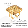 Women's 304 Stainless Steel Cuff Rings VM3075-3-1