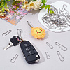 304 Stainless Steel Push Gate Snap Keychain Clasp Findings STAS-SP0001-90-3