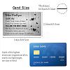 Rectangle 201 Stainless Steel Custom Thermal Transfer Wallet Card DIY-WH0252-032-2