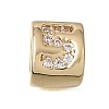 Brass Micro Pave Clear Cubic Zirconia Beads CU-CBAA19F-01G-F-1