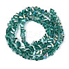 Electroplate Transparent Glass Beads Strands GLAA-N021-4mm-05-2