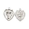 Non-Tarnish 304 Stainless Steel Pendant Cabochon Settings STAS-E182-03P-1