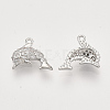 Brass Micro Pave Cubic Zirconia Charms KK-T048-041P-NF-2