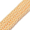 Eco-Friendly Dyed Glass Pearl Round Beads Strands HY-A002-4mm-RB072-4