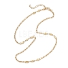 304 Stainless Steel Leaf Flower Chain Necklaces for Women NJEW-JN05589-4