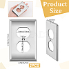 ABS Plastic Receptacle Outlet Wall Plate AJEW-WH0410-464A-02-2