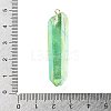 Electroplated Natural Quartz Pendants G-P315-B01-03G-3