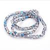 Electroplate Glass Beads Strands EGLA-D018-4x4mm-16-2