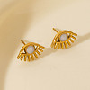 304 Stainless Steel Exaggerated Eye Stud Earrings - High-end CU5897-2-1