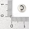 925 Sterling Silver Flat Round with Letter Beads STER-G044-01AS-C-3