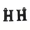 304 Stainless Steel Alphabet Charms STAS-H122-H-EB-1