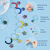 Dog Paw Prints Alloy Enamel Wine Glass Charms AJEW-AB00196-4