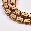 Electroplate Non-magnetic Synthetic Hematite Beads Strands G-P367-J-04-2