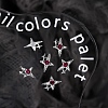 Star Alloy Rhinestone Cabochons MRMJ-WH0075-114-13-1
