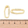 Brass Micro Pave Clear Cubic Zirconia Spring Gate Rings KK-S510-04G-2