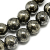Natural Pyrite Beads Strands G-S265-03-10mm-2