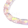 Transparent Electroplate Glass Beads Strands EGLA-I017-03-AB02-3