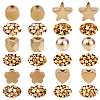 1200Pcs 6 Styles CCB Plastic Beads CCB-PA0001-10G-1
