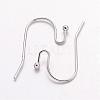 Platinum Color Brass Hook Ear Wire X-J0JQN062-2