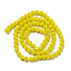 Opaque Solid Color Electroplate Glass Beads Strands EGLA-A039-P4mm-A05-2