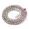 Frosted Spray Painted Glass Beads Strands GLAA-N035-03A-C01-2