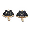 Rack Plating Alloy Enamel Pendants ENAM-T011-191F-2