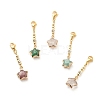 Natural Gemstone Star Pendant Decorations HJEW-JM00648-1