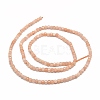 Natural Peach Moonstone Beads Strands G-E576-71-2