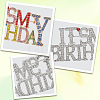 2Pcs 2 Styles It's My Birthday Alloy Rhinestone Brooches for Backpack Clothes JEWB-GF0011-51A-5