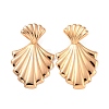 Shell Shape Iron Stud Earrings for Girl Women EJEW-I258-07KCG-2