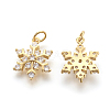 Brass Micro Pave Cubic Zirconia Pendants X-KK-F774-10G-NR-2