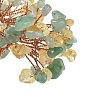 Natural Yellow Quartz & Green Aventurine Chips Tree Decorations DJEW-M012-01C-3
