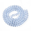 Baking Paint Transparent Glass Beads Strands DGLA-N006-8mm-12-2