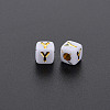 Opaque White Acrylic Beads MACR-Q242-010Y-2