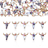 50Pcs 5 Style Zinc Alloy Enamel Pendants PALLOY-CJ0001-145-3