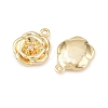 Brass Micro Pave Clear Cubic Zirconia Charms KK-G544-07G-01-2