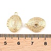 Oval Brass Locket Pendants KK-K414-12F-G-3