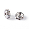 Brass Rhinestone Spacer Beads RB-A014-Z6mm-01S-NF-2
