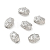 Brass Micro Pave Clear Cubic Zirconia Beads CU-CBAC675-08P-1
