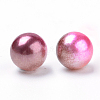 Rainbow Acrylic Imitation Pearl Beads OACR-R065-6mm-A10-2