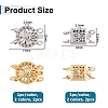 4Pcs 4 Styles Brass Box Clasps KK-HS0015-76A-2